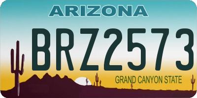 AZ license plate BRZ2573