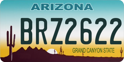 AZ license plate BRZ2622