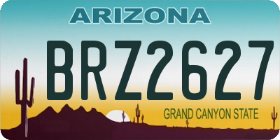 AZ license plate BRZ2627