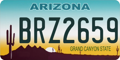 AZ license plate BRZ2659