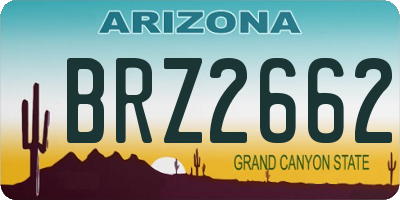 AZ license plate BRZ2662
