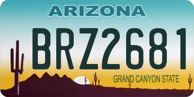 AZ license plate BRZ2681