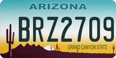 AZ license plate BRZ2709