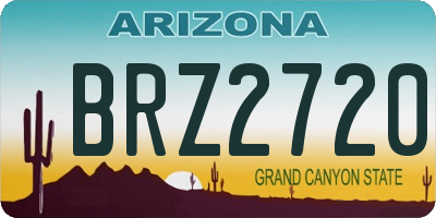 AZ license plate BRZ2720