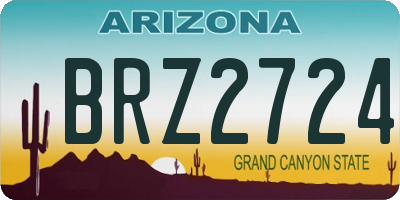 AZ license plate BRZ2724