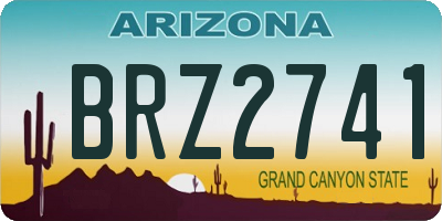 AZ license plate BRZ2741