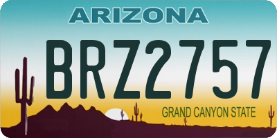 AZ license plate BRZ2757
