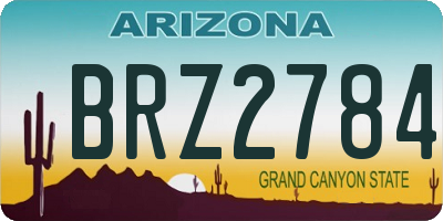 AZ license plate BRZ2784