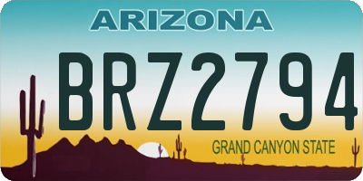 AZ license plate BRZ2794