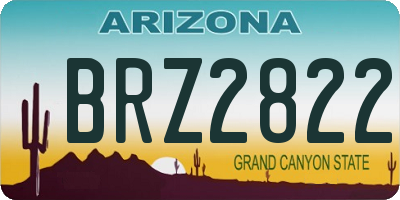 AZ license plate BRZ2822