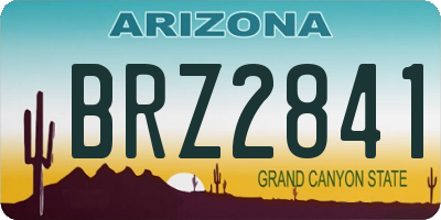 AZ license plate BRZ2841