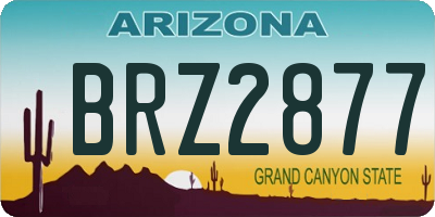 AZ license plate BRZ2877