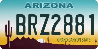 AZ license plate BRZ2881