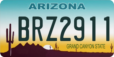 AZ license plate BRZ2911
