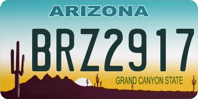 AZ license plate BRZ2917