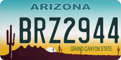 AZ license plate BRZ2944