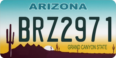 AZ license plate BRZ2971