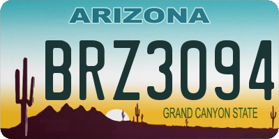 AZ license plate BRZ3094