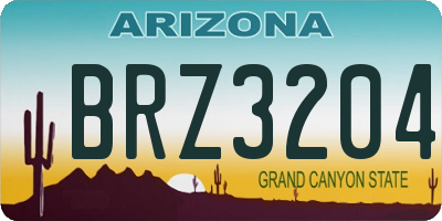 AZ license plate BRZ3204
