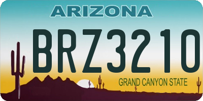 AZ license plate BRZ3210