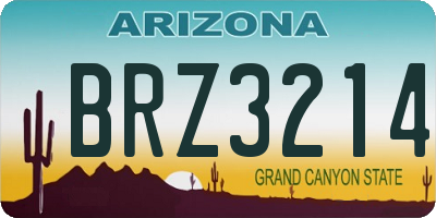 AZ license plate BRZ3214