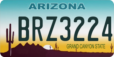 AZ license plate BRZ3224