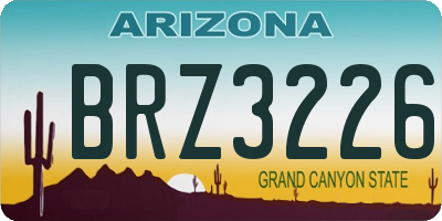 AZ license plate BRZ3226