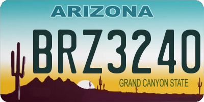 AZ license plate BRZ3240
