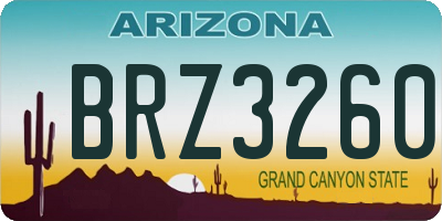 AZ license plate BRZ3260