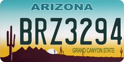 AZ license plate BRZ3294