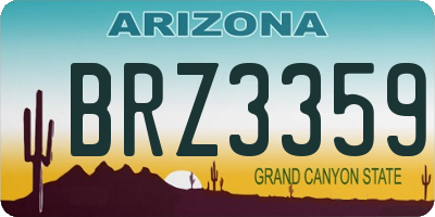 AZ license plate BRZ3359
