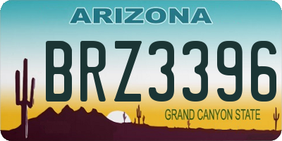 AZ license plate BRZ3396