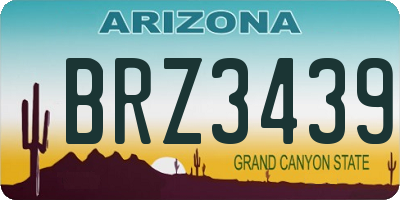 AZ license plate BRZ3439