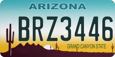 AZ license plate BRZ3446