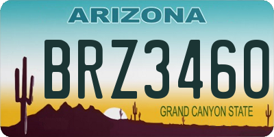 AZ license plate BRZ3460