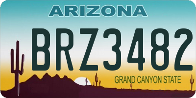 AZ license plate BRZ3482