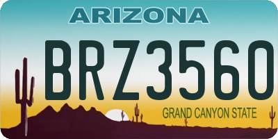 AZ license plate BRZ3560
