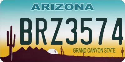 AZ license plate BRZ3574