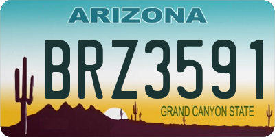 AZ license plate BRZ3591
