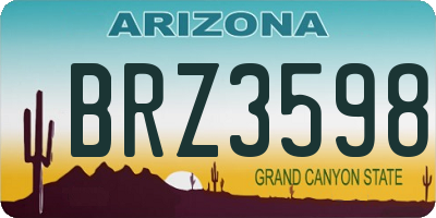 AZ license plate BRZ3598