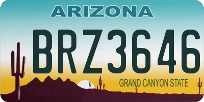 AZ license plate BRZ3646