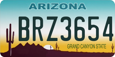 AZ license plate BRZ3654