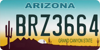 AZ license plate BRZ3664