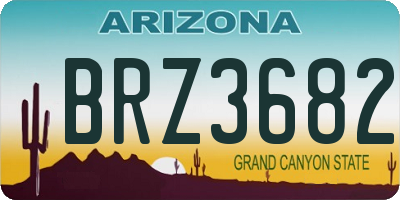 AZ license plate BRZ3682