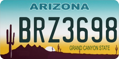 AZ license plate BRZ3698