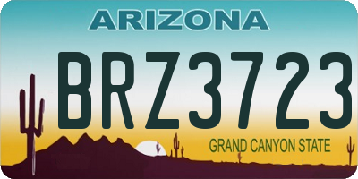 AZ license plate BRZ3723