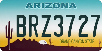 AZ license plate BRZ3727