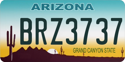 AZ license plate BRZ3737