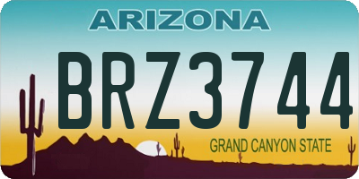 AZ license plate BRZ3744