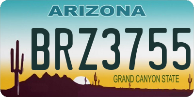 AZ license plate BRZ3755